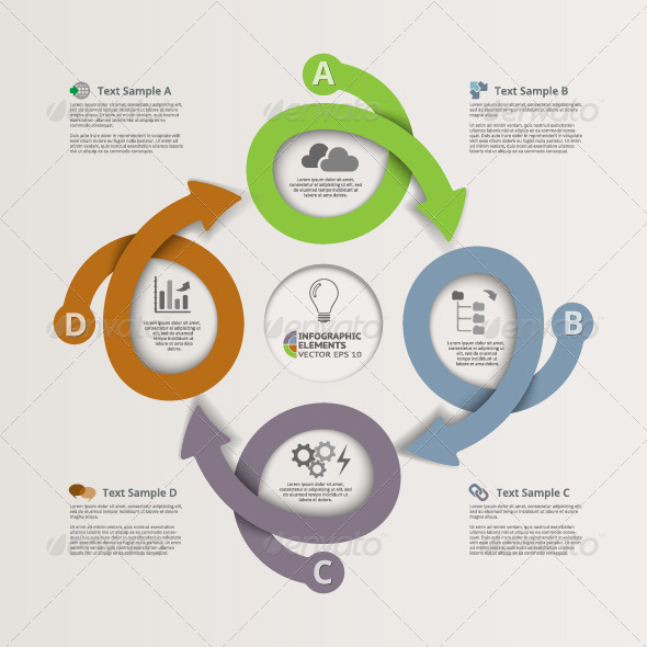 Looping Arrows Infographics