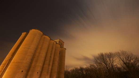Old Silo Night Sky Old Silo Night Sky