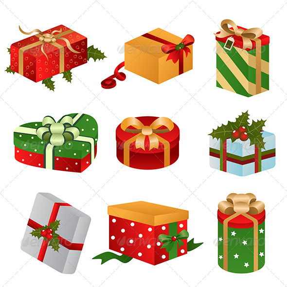 Different Designs of Christmas Present Boxes Different Designs of Christmas Present Boxes