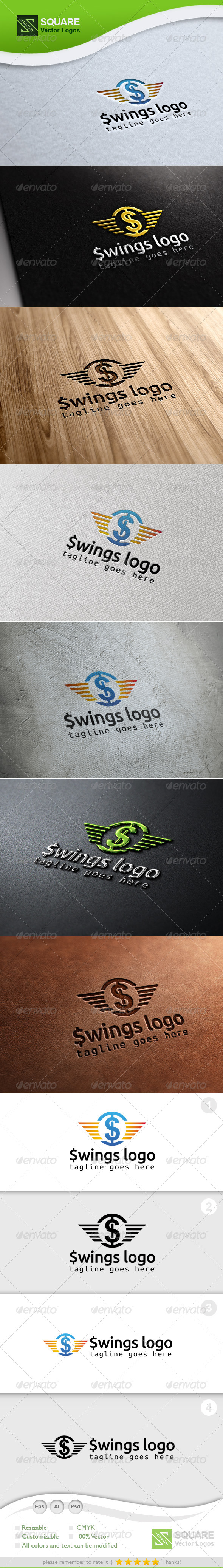 $ Wings Vector Logo Template $ Wings Vector Logo Template