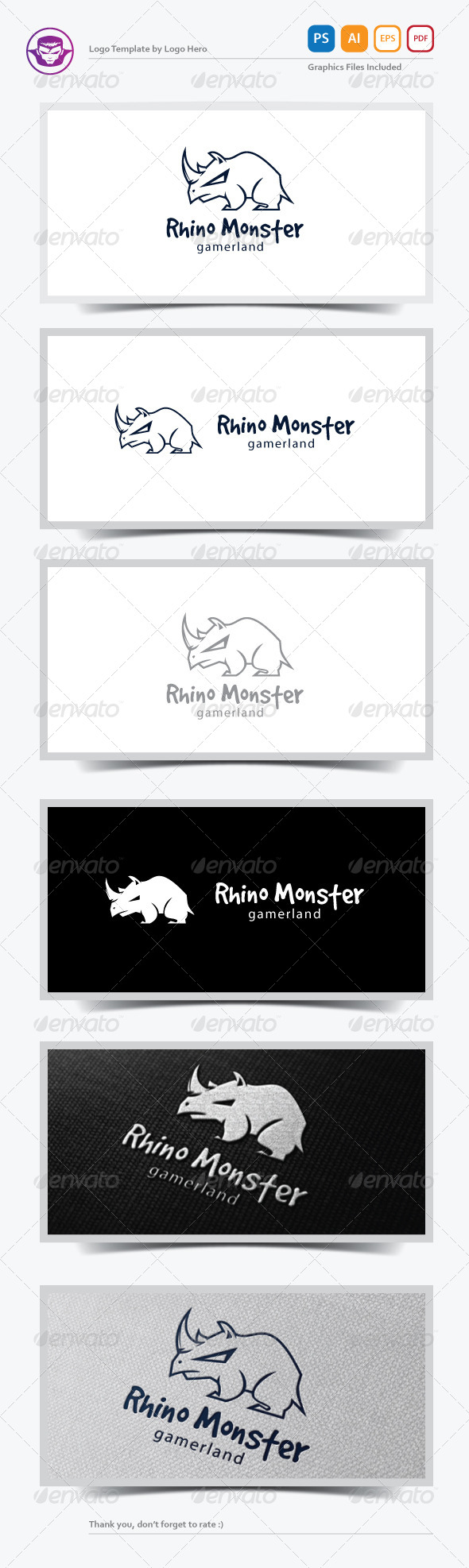 Rhino Monster Logo Template Rhino Monster Logo Template