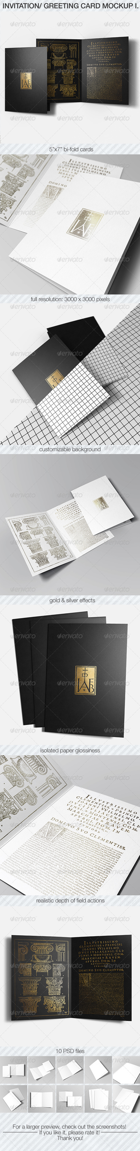 Invitation & Greeting Card Mockup Pack I.