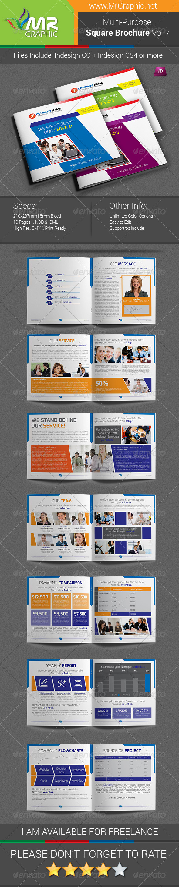Multipurpose Square Brochure Template Vol-07 Multipurpose Square Brochure Template Vol-07