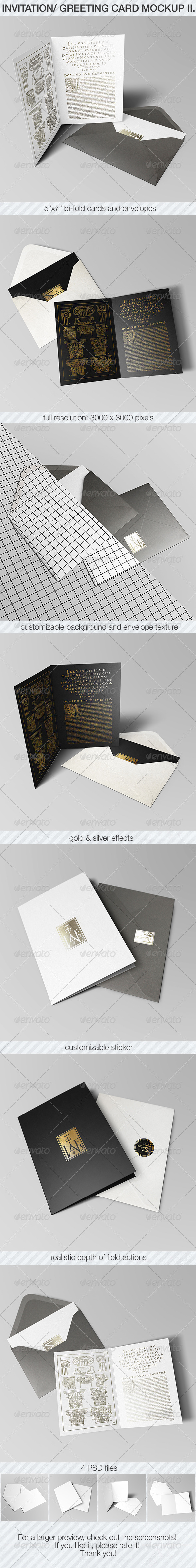 Invitation & Greeting Card Mockup Pack II.