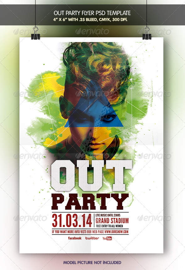 Out Party Flyer Template Out Party Flyer Template