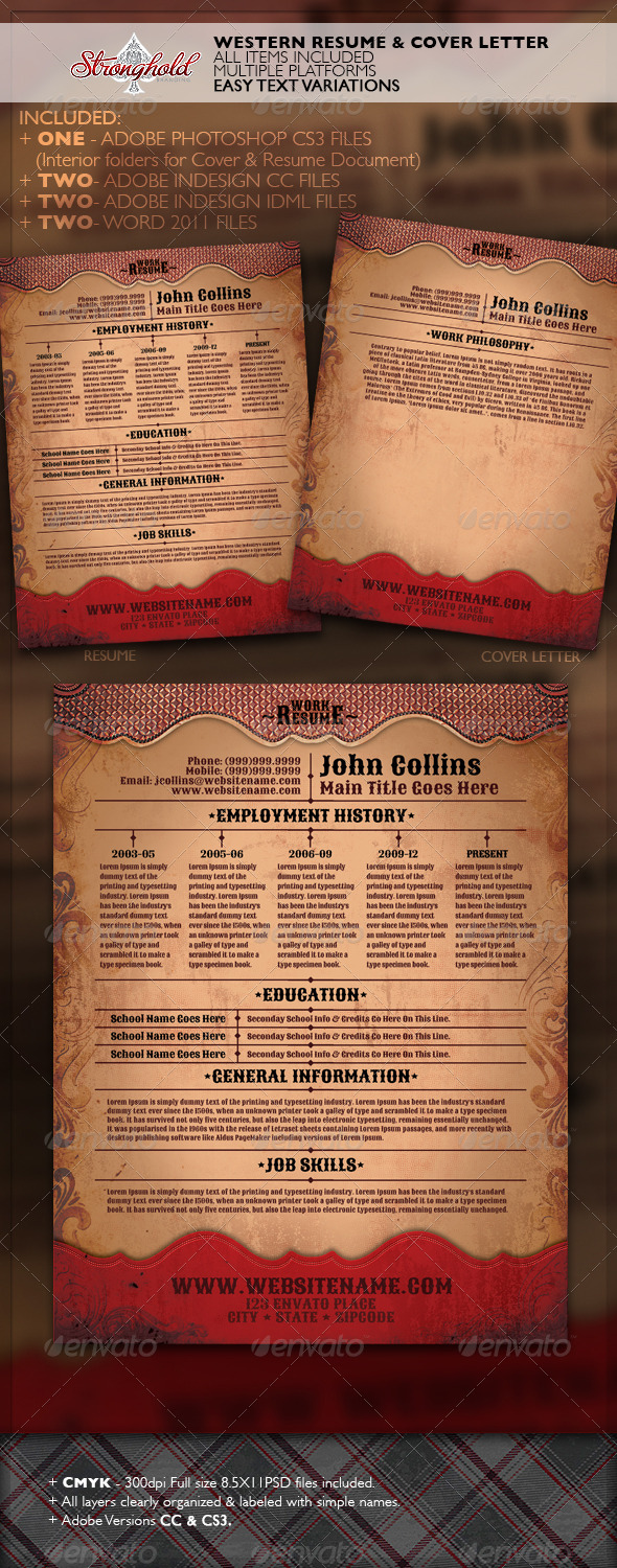 Western Style Resume Template