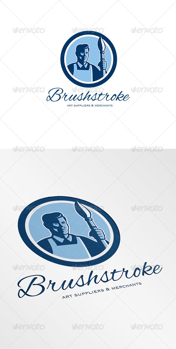 Brushstroke Art Suppliers and Merchants Logo Brushstroke Art Suppliers and Merchants Logo
