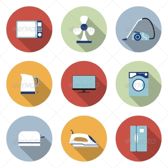 Household Flat Icons Household Flat Icons