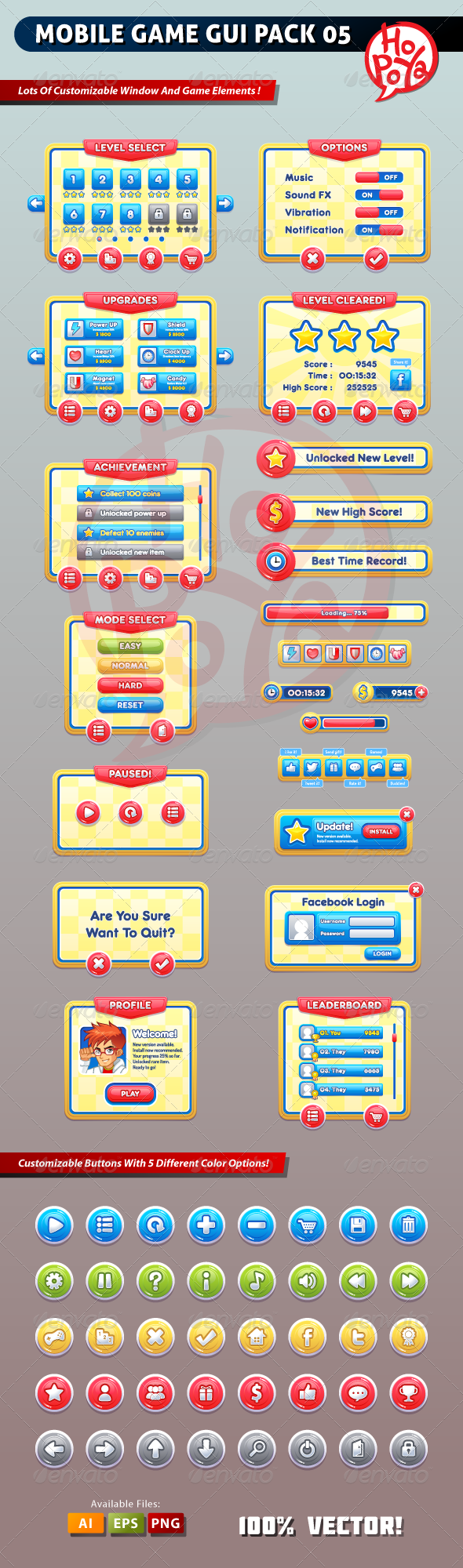 Mobile Game GUI Pack 05