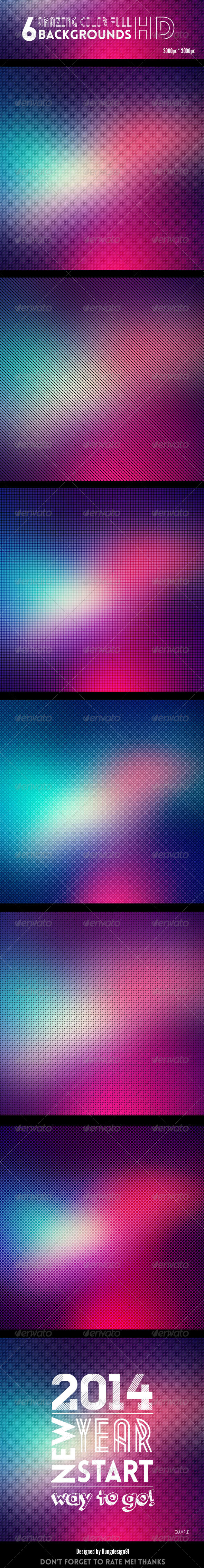 6 Geometric ColorFull Backgrounds HD