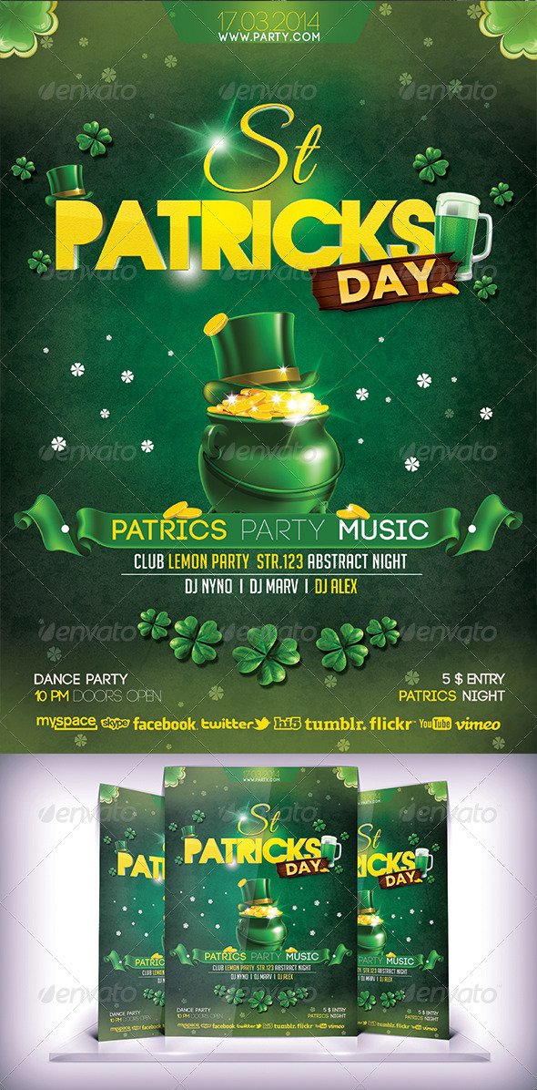 St Patrick Day Flyer - Holidays Events