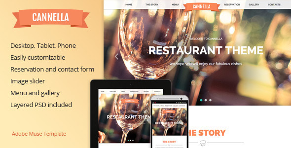 ThemeForest Cannella Restaurant Cafe Muse template 6913138 ThemeForest Cannella Restaurant Cafe Muse template 6913138