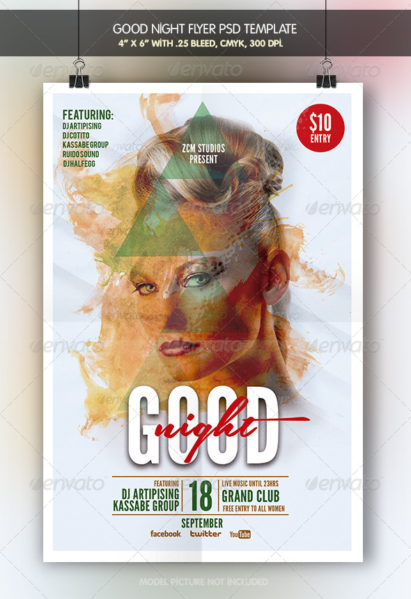 Good Night Flyer Template Good Night Flyer Template