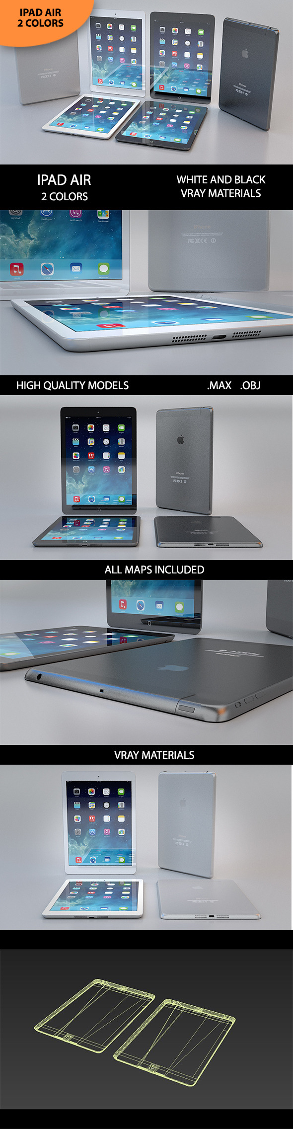 3D Ipad Air - 3DOcean Item for Sale