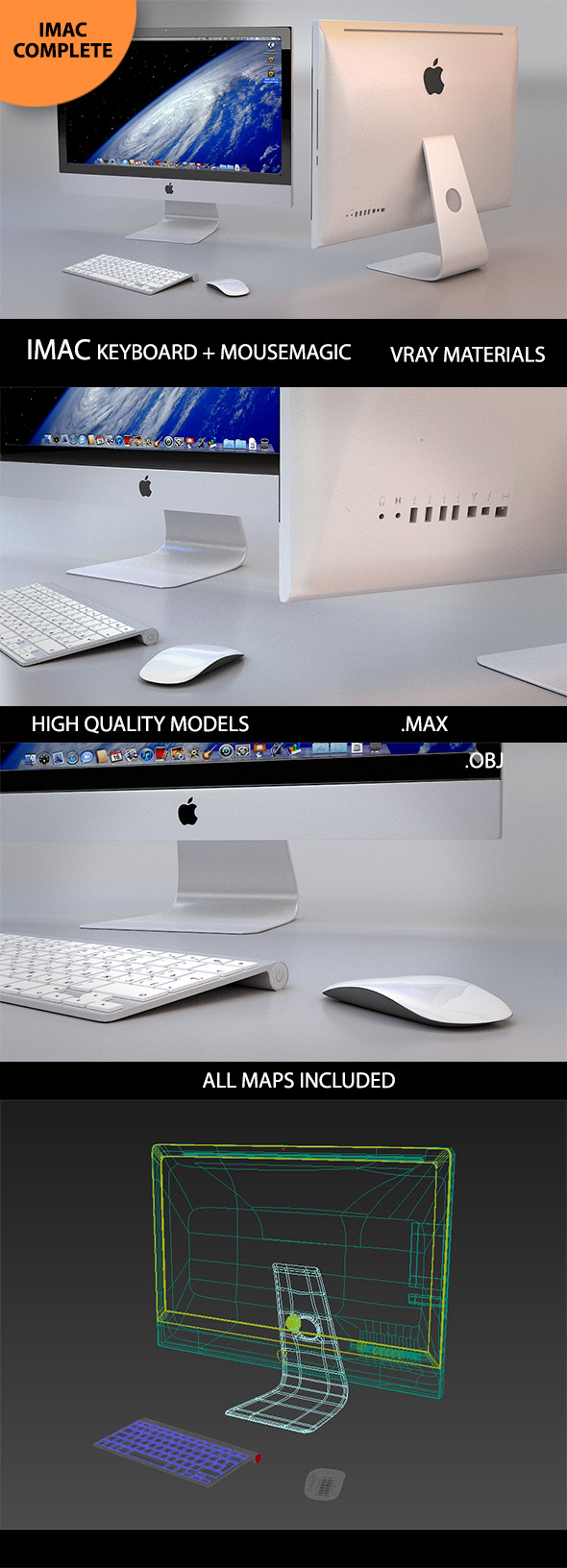3d Imac Model - 3DOcean Item for Sale