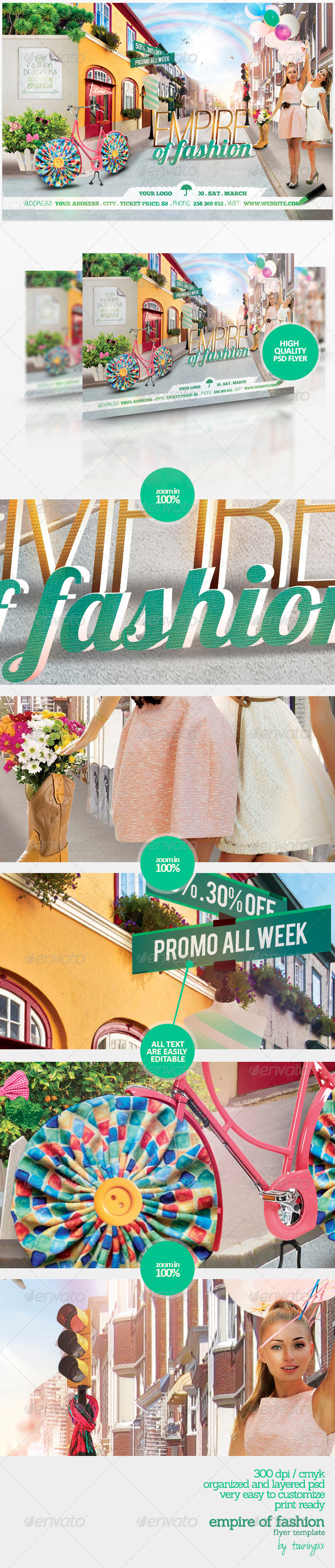Empire Of Fashion Flyer Template - Flyers Print Templates