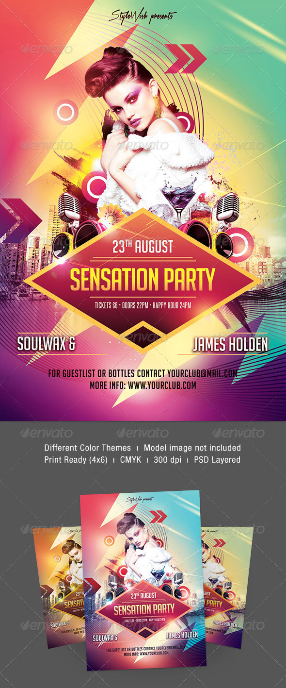 Sensation Party Flyer - Clubs & Parties Events