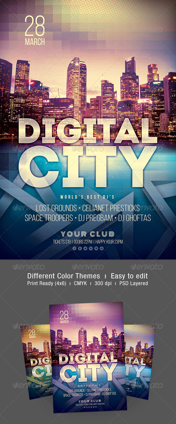 Digital City Flyer - Clubs & Parties Events