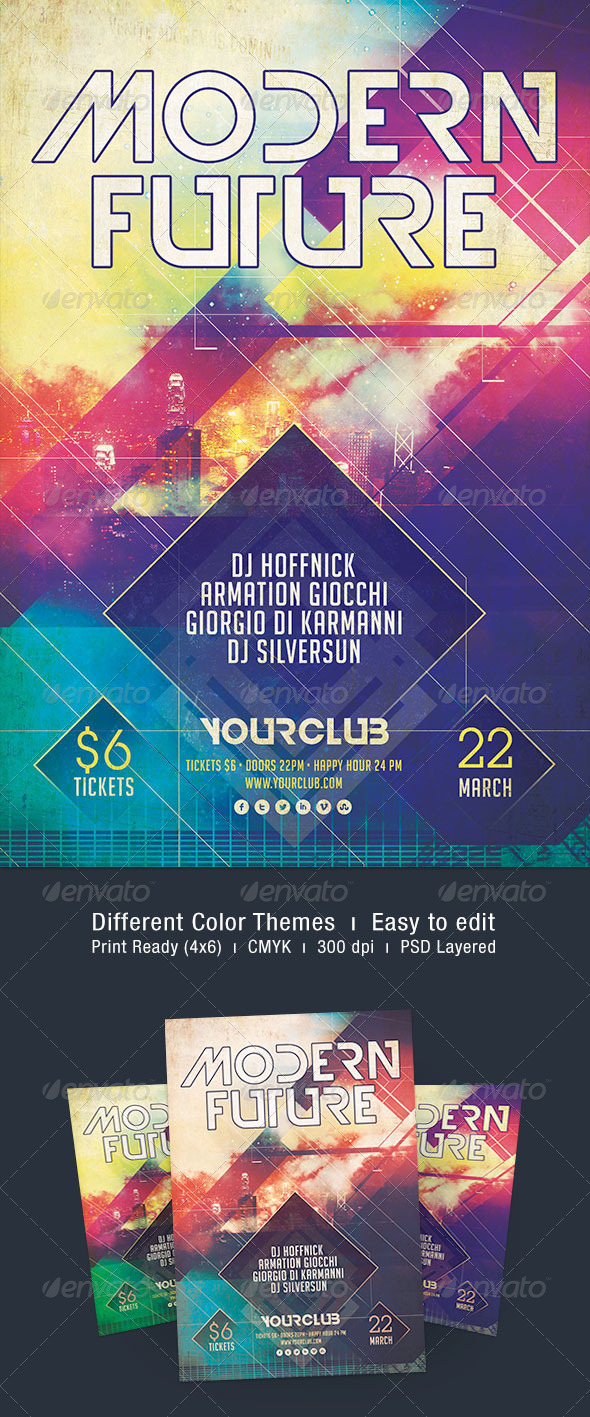 Modern Future Flyer - Clubs & Parties Events