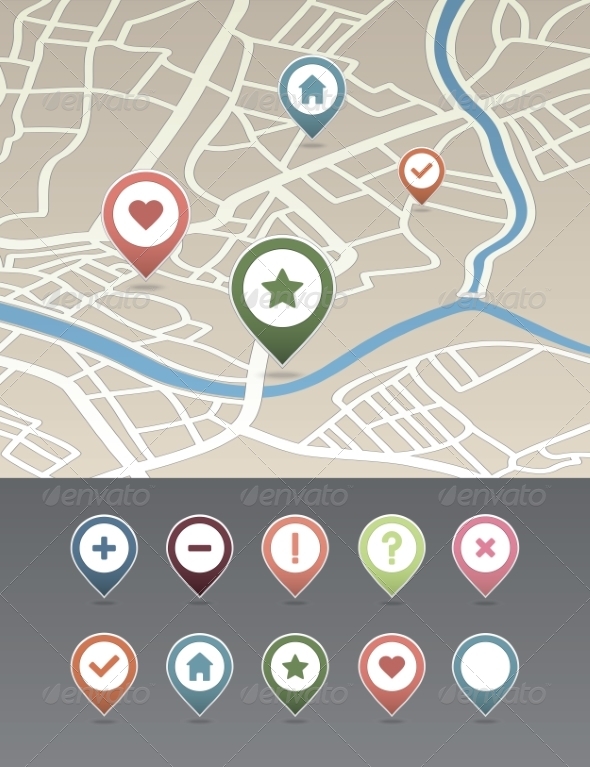 Mapping Pins Icon Mapping Pins Icon