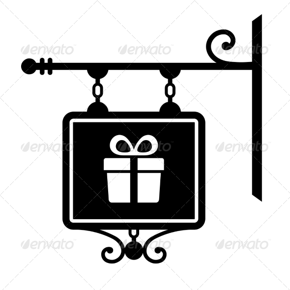 Shop Signboard Hanging on a Wall Shop Signboard Hanging on a Wall