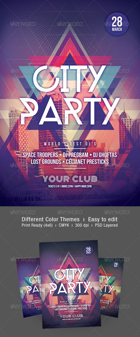 City Party Flyer - Clubs & Parties Events