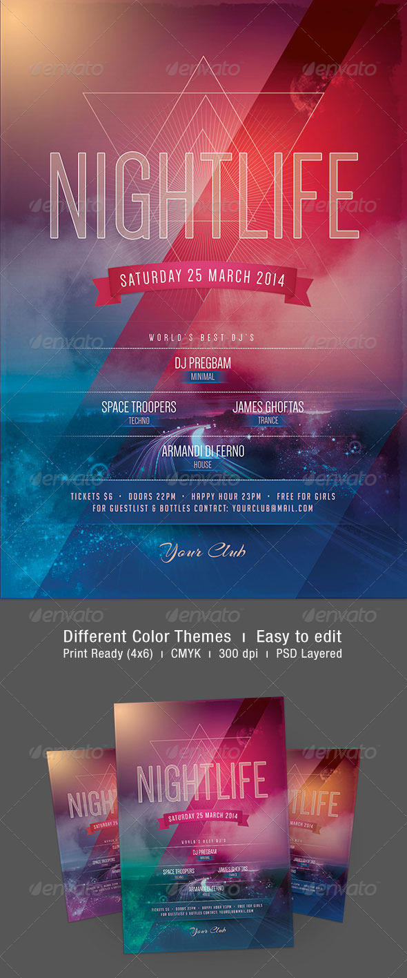 Nightlife Flyer - Clubs & Parties Events