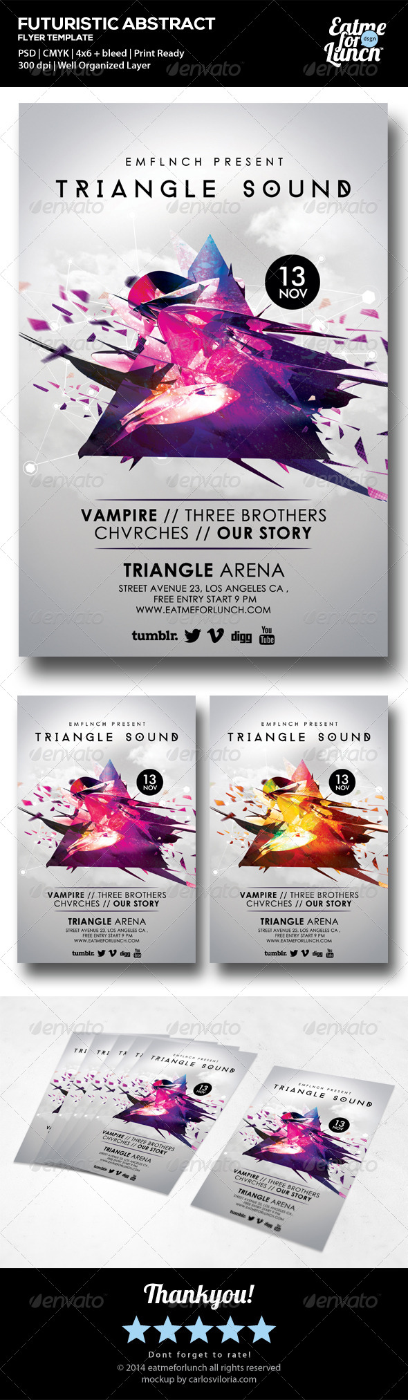 Futuristic Abstract Gigs Flyer Templates Futuristic Abstract Gigs Flyer Templates