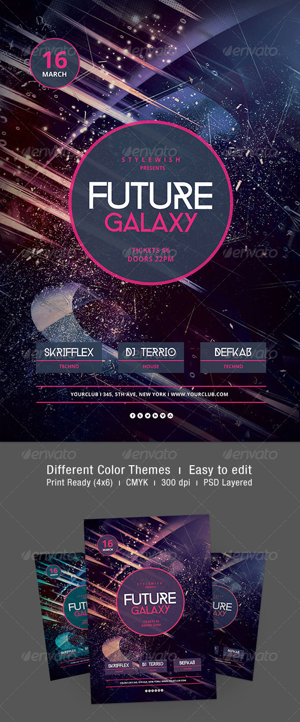 Future Galaxy Flyer - Clubs & Parties Events