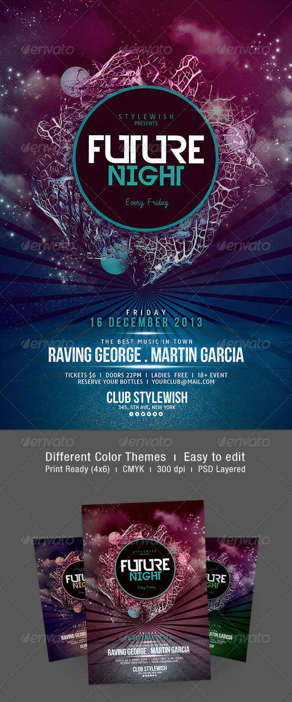 Future Night Flyer - Clubs & Parties Events