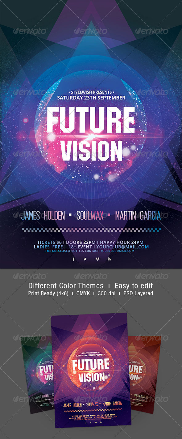 Future Vision Flyer - Clubs & Parties Events