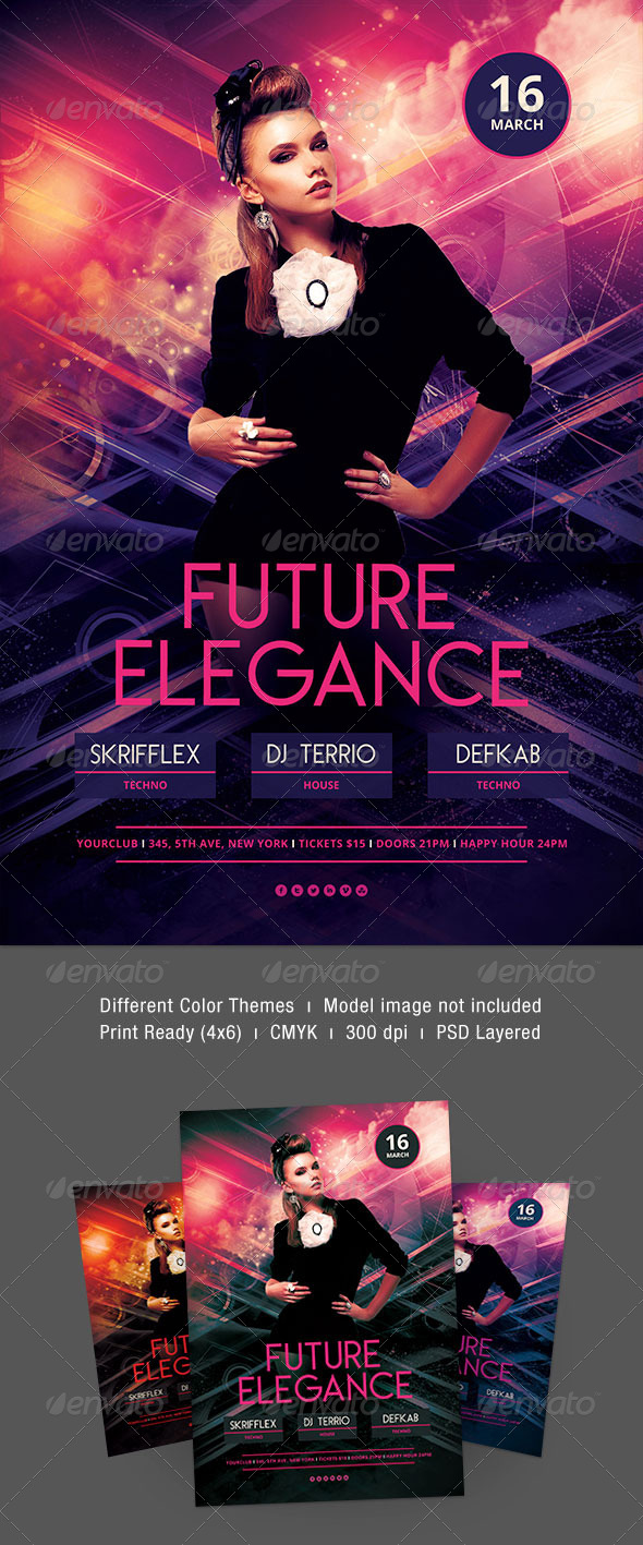 Future Elegance Flyer - Clubs & Parties Events