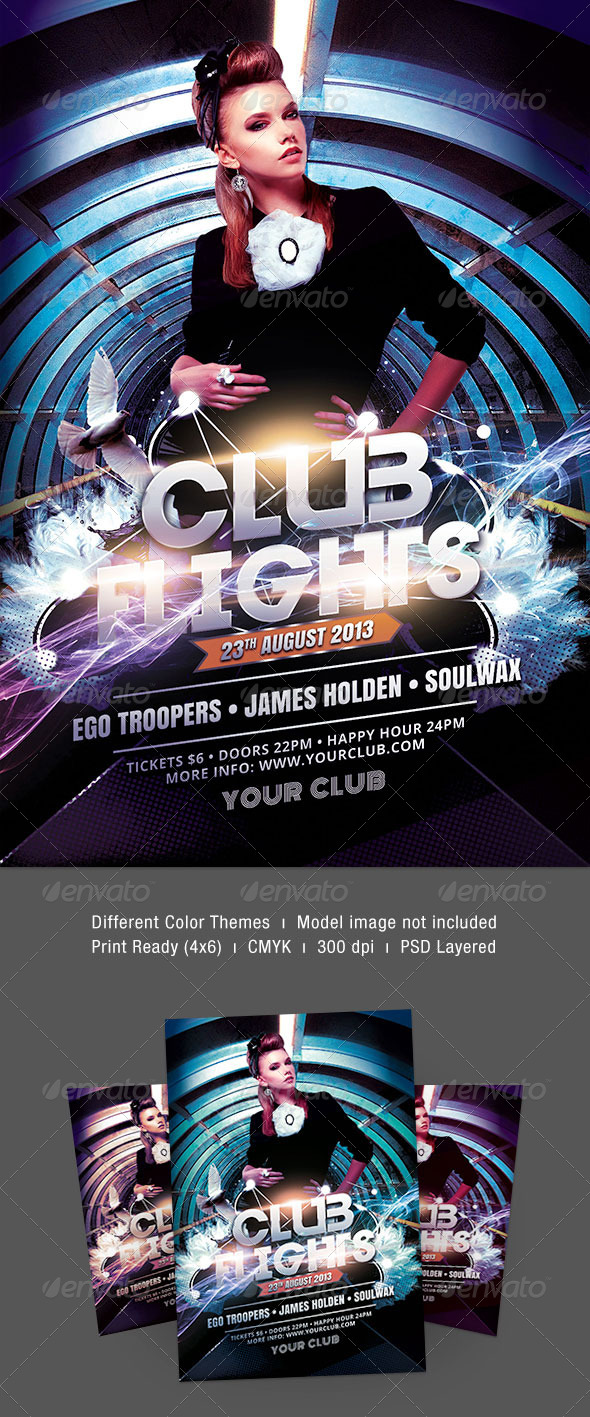 Club Flights Flyer - Clubs & Parties Events