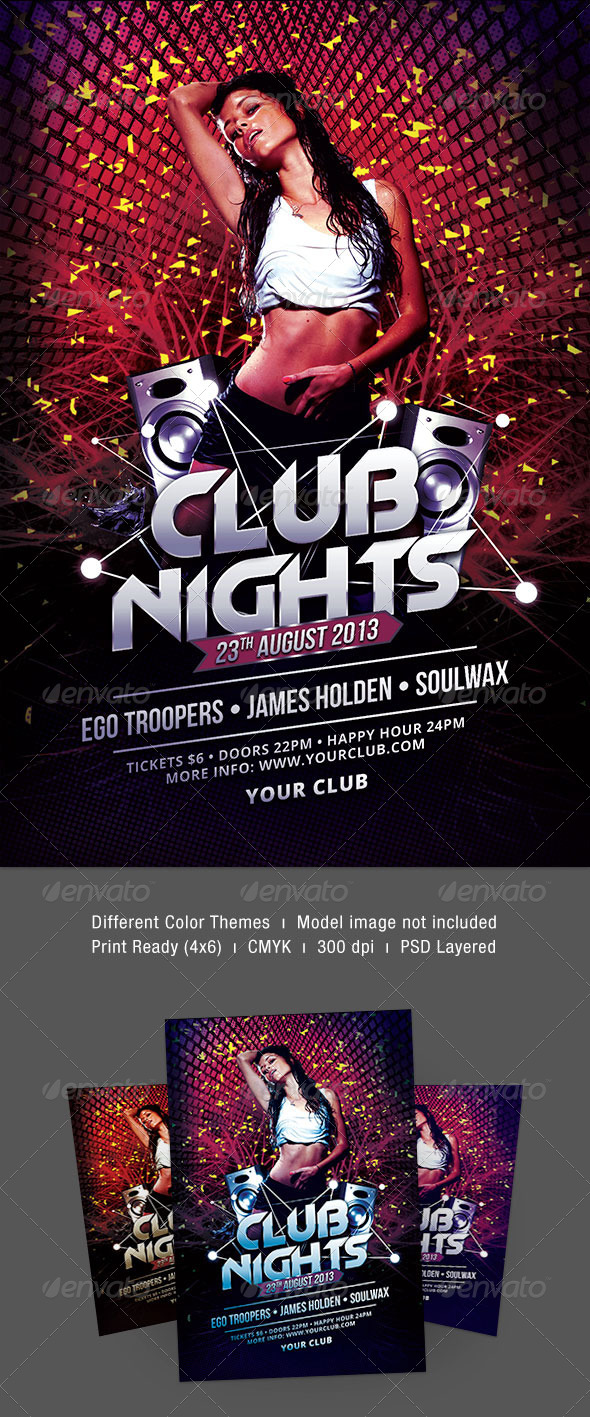 Club Nights Flyer - Clubs & Parties Events