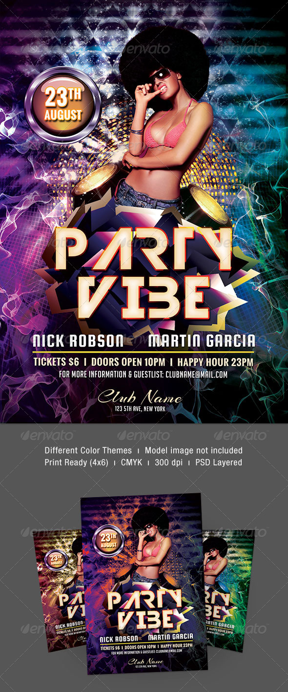 Party Vibe Flyer - Clubs & Parties Events