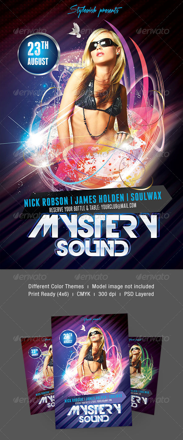 Mystery Sound Flyer - Clubs & Parties Events