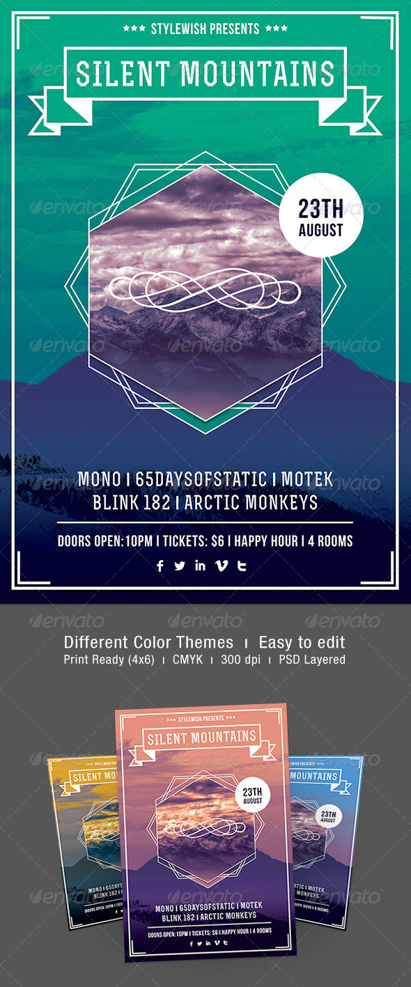 Silent Mountains Flyer - Concerts Events