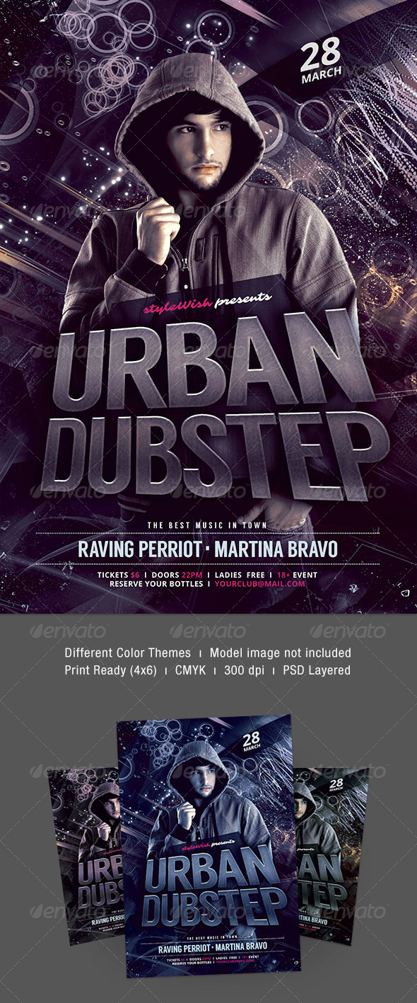 Urban Dubstep Flyer - Clubs & Parties Events
