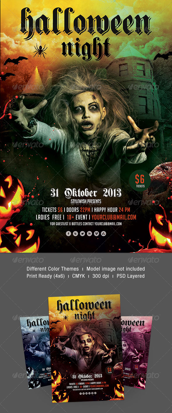 Halloween Night Flyer - Clubs & Parties Events