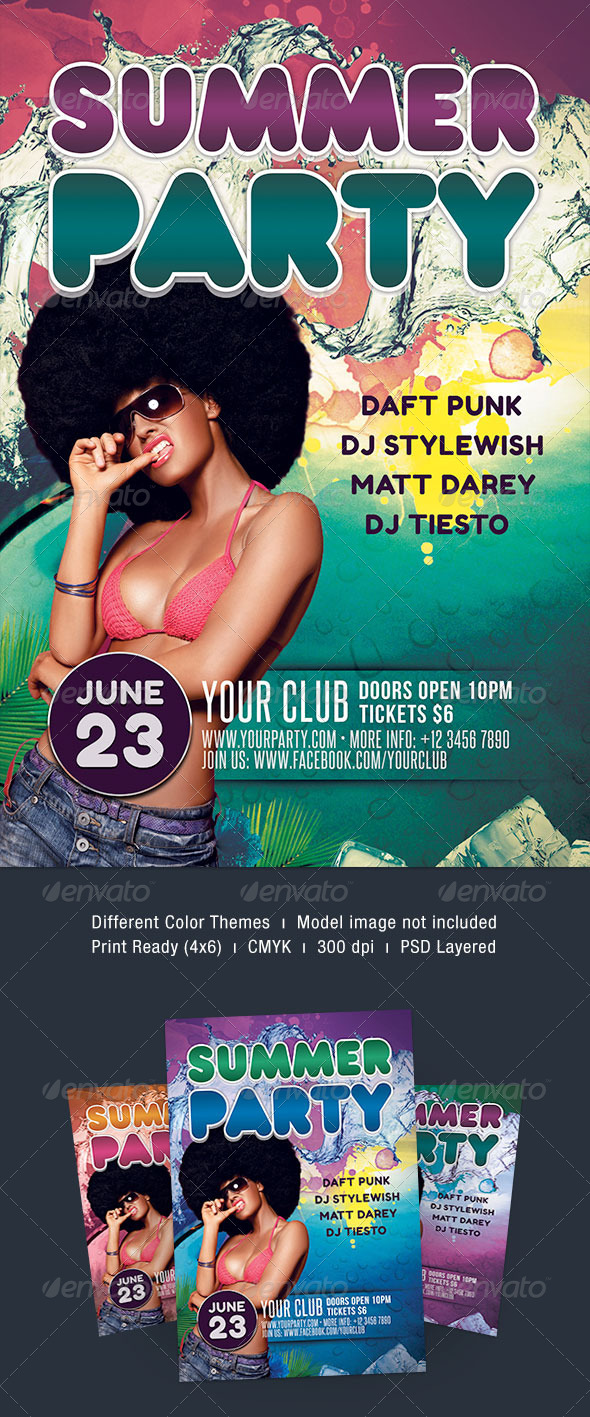 Summer Party Flyer - Clubs & Parties Events