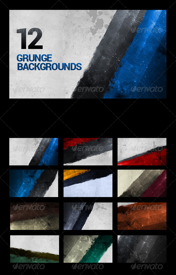 12 Painted Urban Grunge Backgrounds 12 Painted Urban Grunge Backgrounds