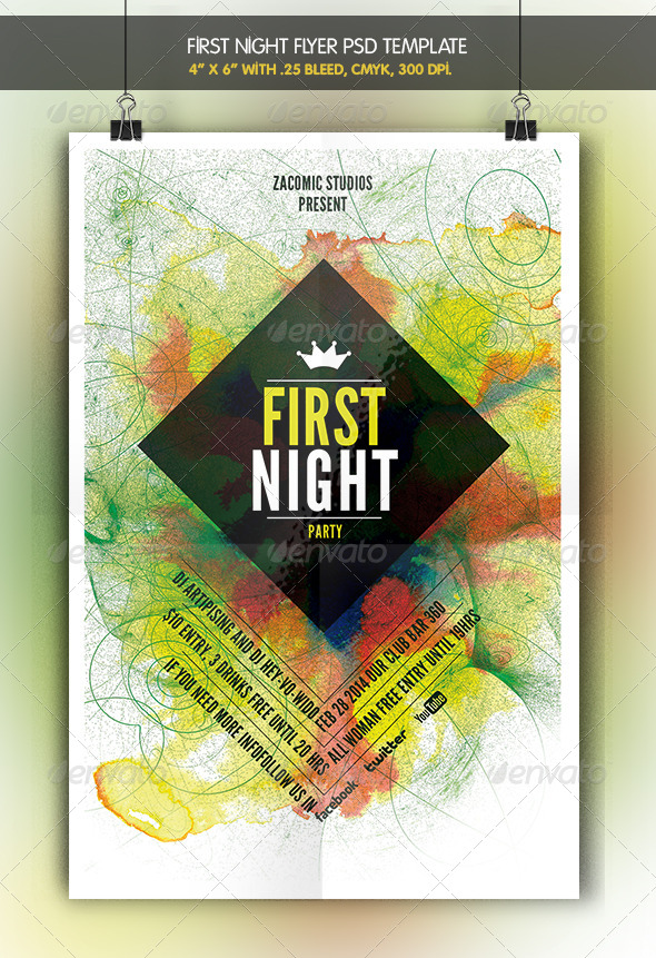 First Night Flyer Template First Night Flyer Template