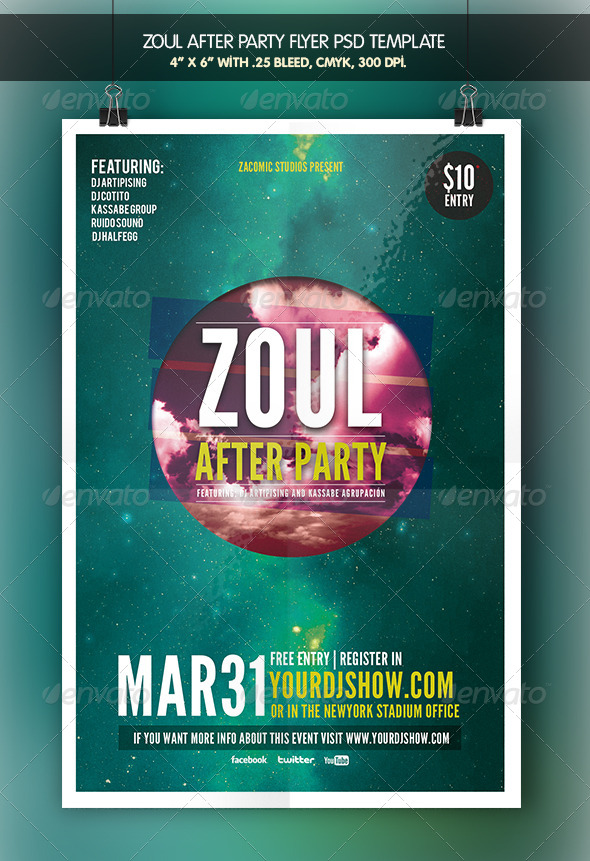 Zoul After Party Flyer Template Zoul After Party Flyer Template