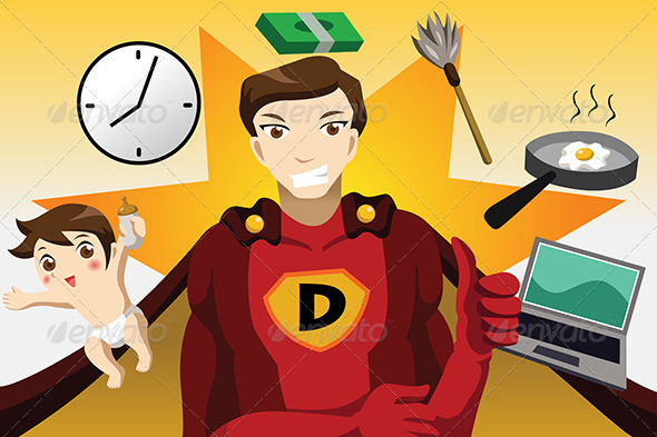 Superhero Dad Concept Superhero Dad Concept