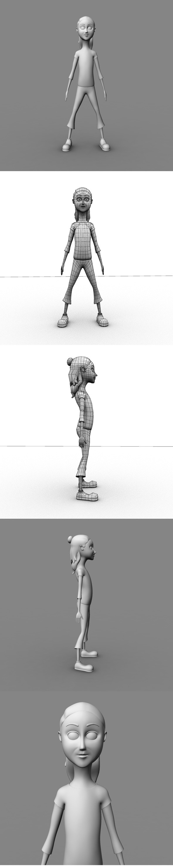 Base Mesh Cartoon Girl Base Mesh Cartoon Girl