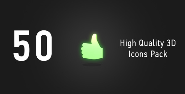 50 3D Icons Pack 50 3D Icons Pack