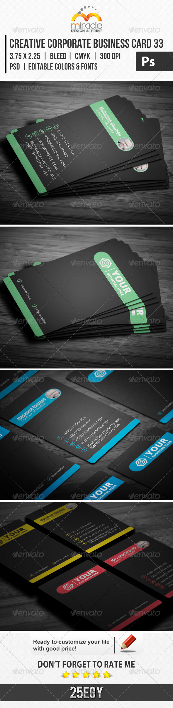 Creative Corporate Business Card 33 Creative Corporate Business Card 33
