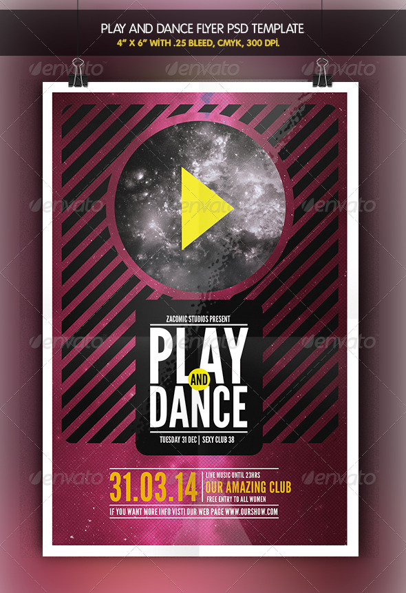 Play and Dance Flyer Template Play and Dance Flyer Template