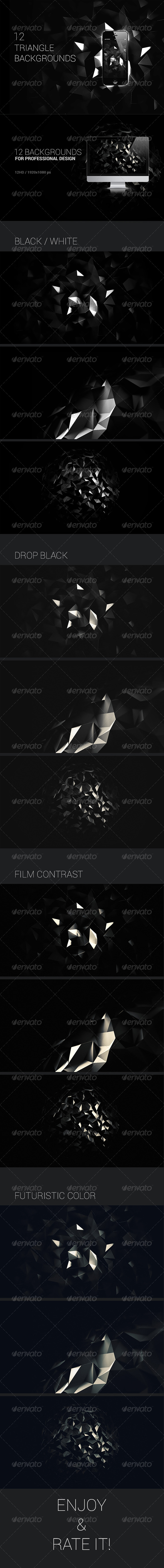 3D Polygon Backgrounds - Abstract Set