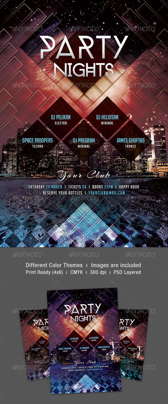 Party Nights Flyer - Clubs & Parties Events